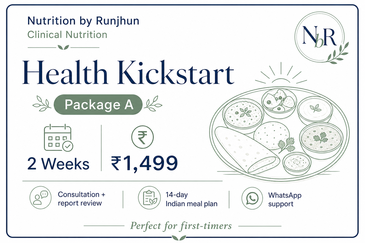 Health Kickstart package — 2 weeks, ₹1,499